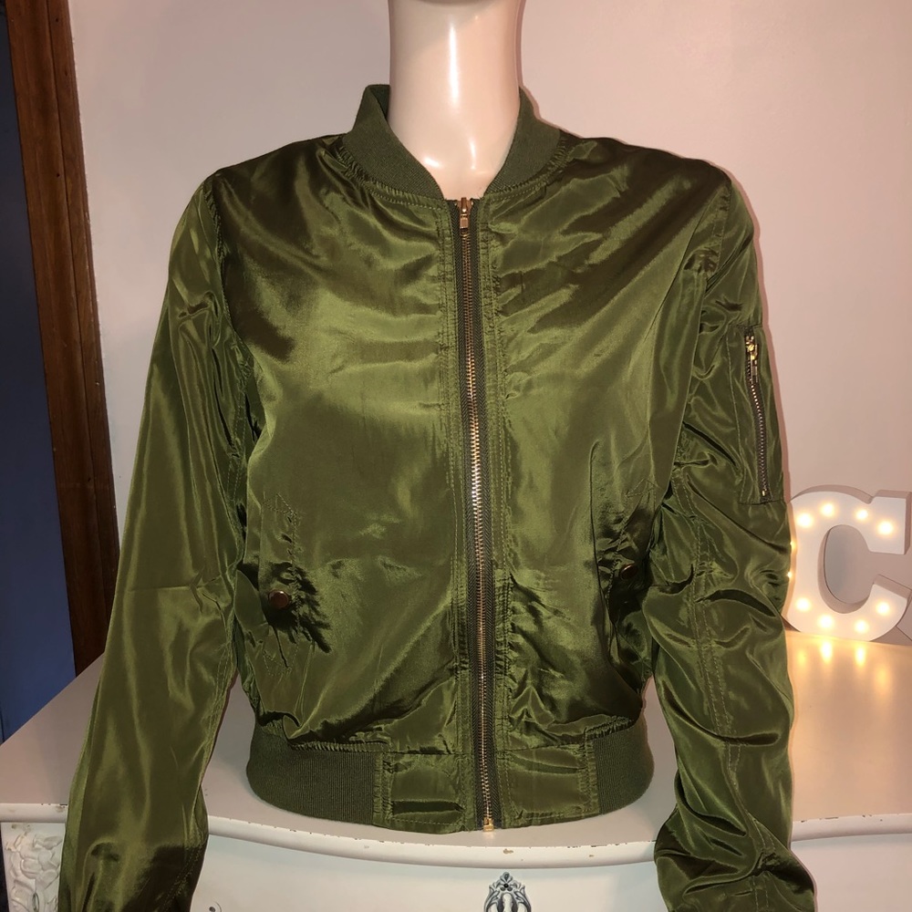 Olive Green Bomber Jacket